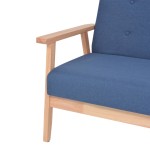 vidaXL Canapea cu 2 locuri, albastru, material textil vidaXL Canapea cu 2 locuri, albastru, material textil