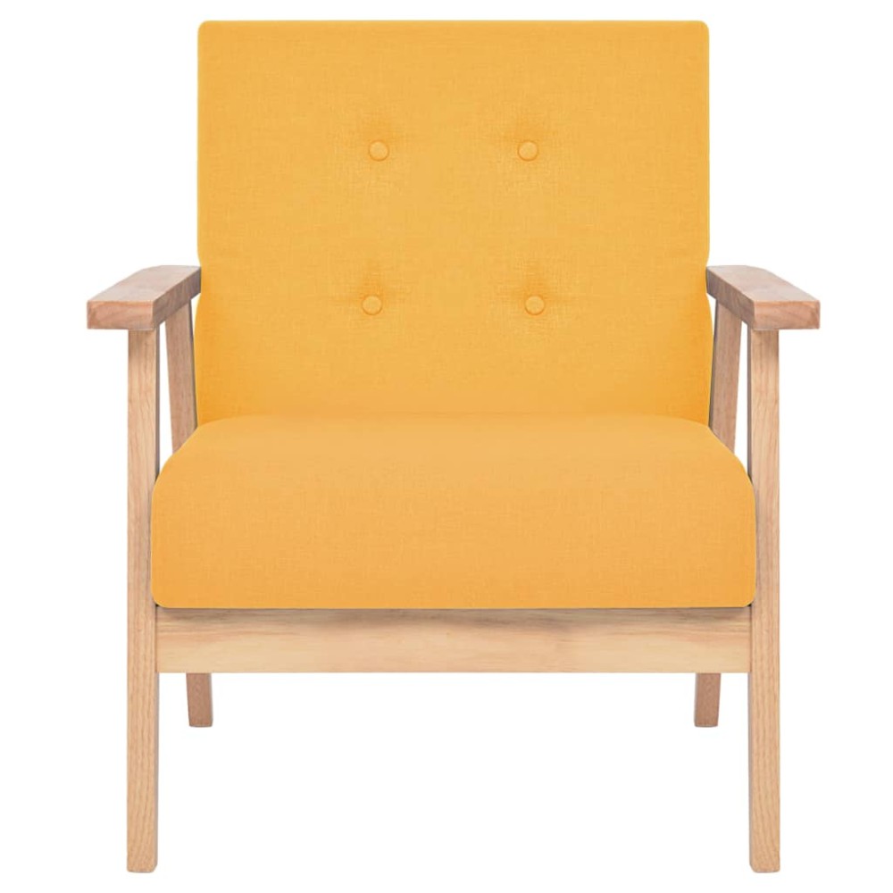 vidaXL Fotoliu, galben, material textil