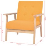 vidaXL Fotoliu, galben, material textil