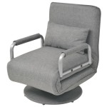 vidaXL Scaun pivotant și canapea extensibilă, gri deschis, textil vidaXL Scaun pivotant și canapea extensibilă, gri deschis, textil