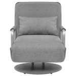 vidaXL Scaun pivotant și canapea extensibilă, gri deschis, textil vidaXL Scaun pivotant și canapea extensibilă, gri deschis, textil