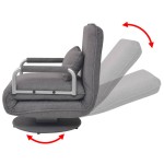 vidaXL Scaun pivotant și canapea extensibilă, gri închis, textil