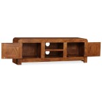 vidaXL Comodă TV, lemn masiv cu finisaj tip miere, 120 x 30 x 40 cm vidaXL Comodă TV, lemn masiv cu finisaj tip miere, 120 x 30 x 40 cm