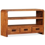 vidaXL Comodă TV, 90x30x55 cm, lemn masiv de acacia