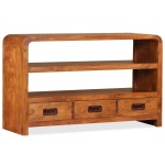 vidaXL Comodă TV, 90x30x55 cm, lemn masiv de acacia