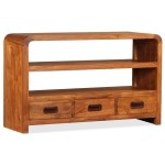 vidaXL Comodă TV, 90x30x55 cm, lemn masiv de acacia