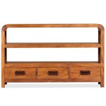 vidaXL Comodă TV, 90x30x55 cm, lemn masiv de acacia