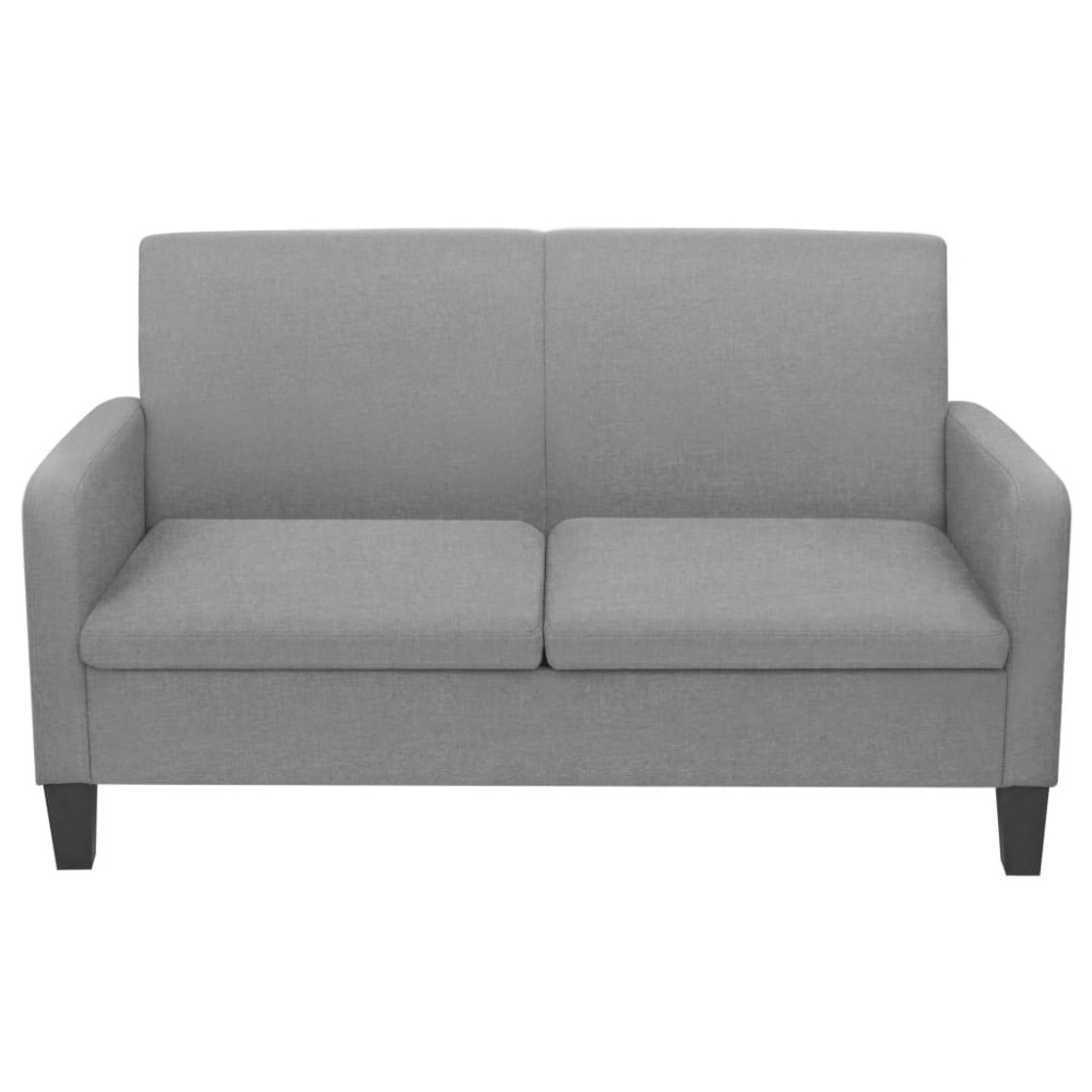 vidaXL Canapea cu 2 locuri, 135 x 65 x 76 cm, gri deschis