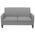 vidaXL Canapea cu 2 locuri, 135 x 65 x 76 cm, gri deschis vidaXL Canapea cu 2 locuri, 135 x 65 x 76 cm, gri deschis