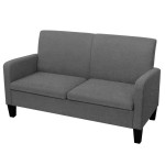 vidaXL Canapea cu 2 locuri, 135 x 65 x 76 cm, gri închis vidaXL Canapea cu 2 locuri, 135 x 65 x 76 cm, gri închis