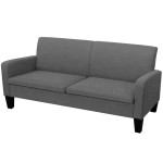 vidaXL Canapea cu 3 locuri, 180 x 65 x 76 cm, gri închis vidaXL Canapea cu 3 locuri, 180 x 65 x 76 cm, gri închis