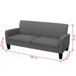 vidaXL Canapea cu 3 locuri, 180 x 65 x 76 cm, gri închis vidaXL Canapea cu 3 locuri, 180 x 65 x 76 cm, gri închis