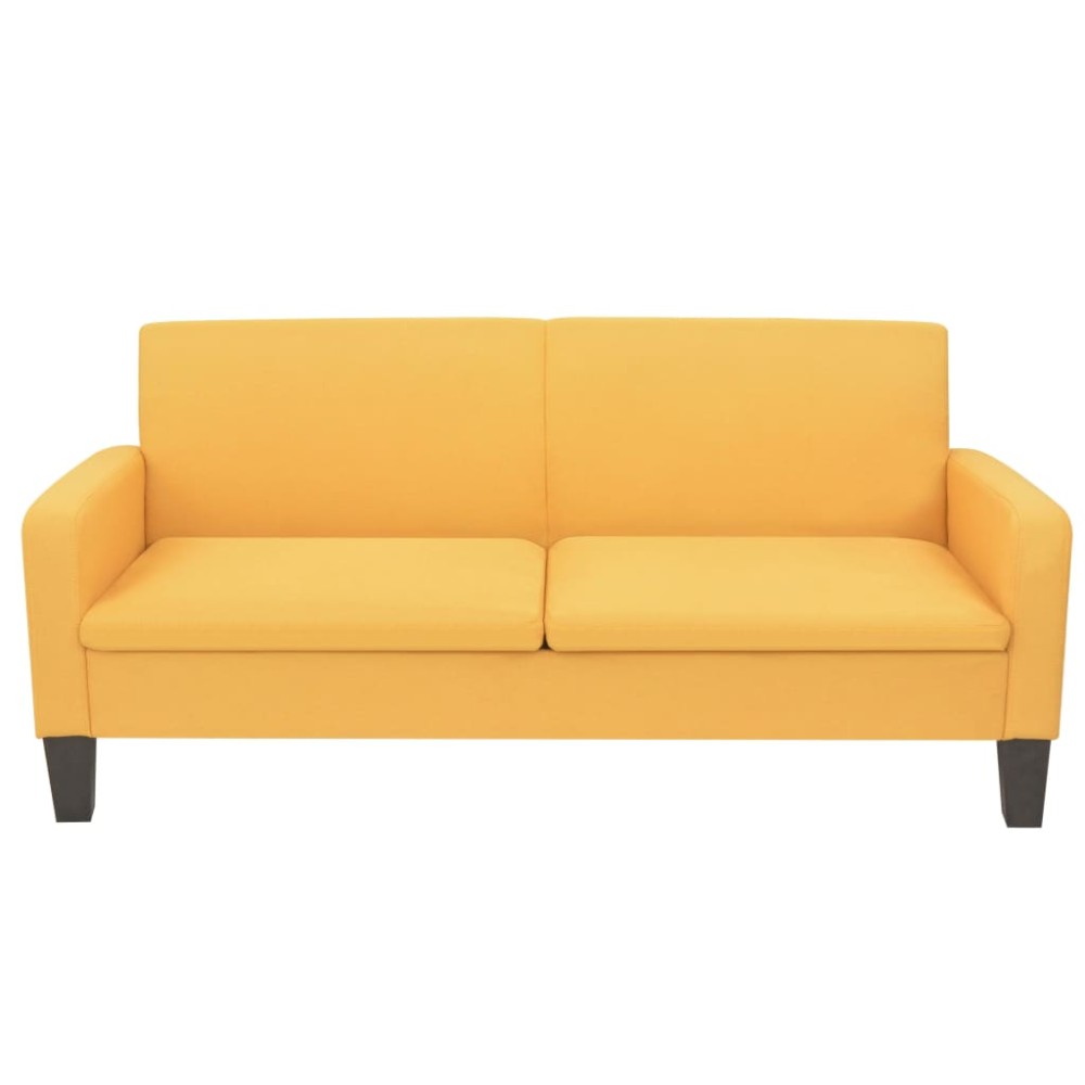 vidaXL Canapea cu 3 locuri, 180 x 65 x 76 cm, galben