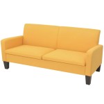 vidaXL Canapea cu 3 locuri, 180 x 65 x 76 cm, galben vidaXL Canapea cu 3 locuri, 180 x 65 x 76 cm, galben