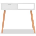 vidaXL Masă consolă, lemn masiv de pin 80x30x72 cm, alb