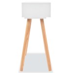 vidaXL Masă consolă, lemn masiv de pin 80x30x72 cm, alb