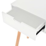 vidaXL Masă consolă, lemn masiv de pin 80x30x72 cm, alb