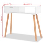 vidaXL Masă consolă, lemn masiv de pin 80x30x72 cm, alb