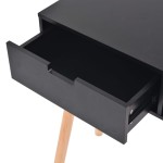 vidaXL Masă consolă, lemn masiv de pin 80x30x72 cm, negru
