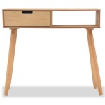 vidaXL Masă consolă, lemn masiv de pin 80x30x72 cm, maro