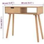 vidaXL Masă consolă, lemn masiv de pin 80x30x72 cm, maro