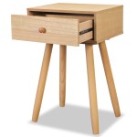 vidaXL Noptiere din lemn masiv de pin 2 buc, 40 x 30 x 61 cm, maro
