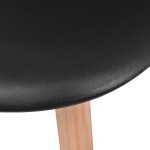 vidaXL Scaune de bucătărie, 2 buc., negru, plastic