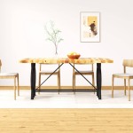 vidaXL Masă de sufragerie Lemn masiv de mango nefinisat 180 cm