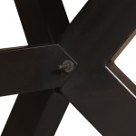 vidaXL Masă de bucătărie lemn masiv de mango și oțel 180 cm