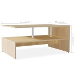 vidaXL Măsuță de cafea, PAL, 90x59x42 cm, culoarea stejarului