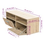 vidaXL Comodă TV, PAL, 95 x 35 x 36 cm, culoarea stejarului vidaXL Comodă TV, PAL, 95 x 35 x 36 cm, culoarea stejarului