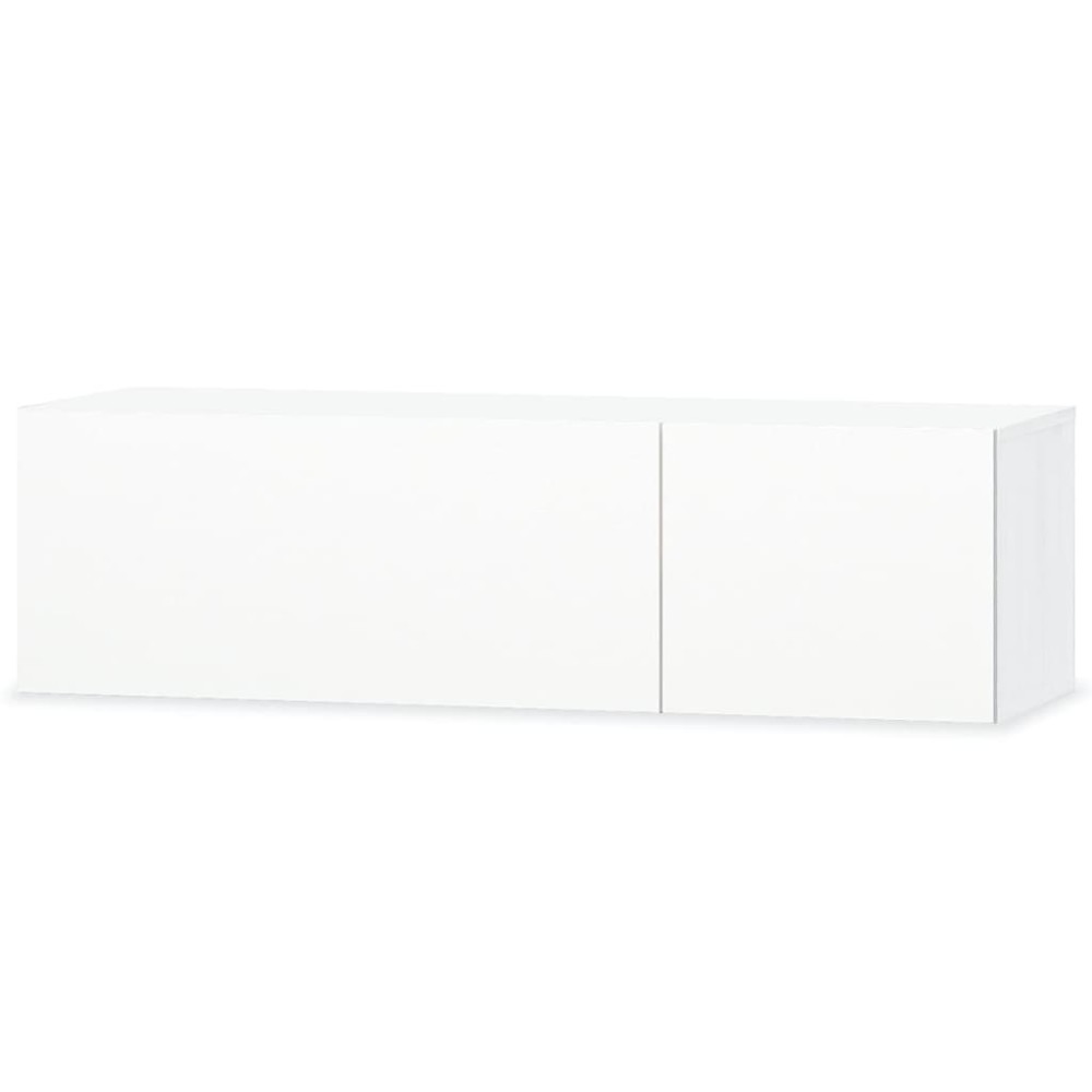 vidaXL Comodă TV, alb extralucios, 120x40x34 cm, PAL