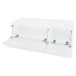 vidaXL Comodă TV, alb extralucios, 120x40x34 cm, PAL