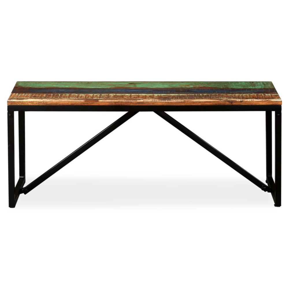 vidaXL Bancă, 110 x 35 x 45 cm, lemn masiv reciclat