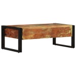 vidaXL Măsuță de cafea cu 3 sertare, 100x50x35 cm, lemn masiv reciclat vidaXL Măsuță de cafea cu 3 sertare, 100x50x35 cm, lemn masiv reciclat