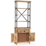 vidaXL Dulap cu rafturi, 65x30x180 cm, lemn masiv de mango