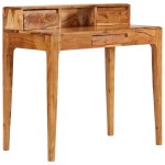 vidaXL Birou de lucru cu sertare, lemn masiv, 88 x 50 x 90 cm