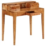 vidaXL Birou de lucru cu sertare, lemn masiv, 88 x 50 x 90 cm