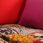 vidaXL Canapea puf modulară cu 2 locuri, petice, material textil vidaXL Canapea puf modulară cu 2 locuri, petice, material textil