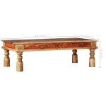 vidaXL Măsuță de cafea, lemn masiv de mango acacia, 110x60x38 cm vidaXL Măsuță de cafea, lemn masiv de mango acacia, 110x60x38 cm