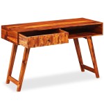 vidaXL Masă de scris din lemn masiv de acacia 118 x 50 x 76 cm