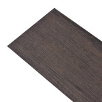 vidaXL Plăci pardoseală autoadezive, maro închis, 5,02 m², 2 mm, PVC vidaXL Plăci pardoseală autoadezive, maro închis, 5,02 m², 2 mm, PVC