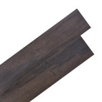 vidaXL Plăci pardoseală autoadezive, maro închis, 5,02 m², 2 mm, PVC vidaXL Plăci pardoseală autoadezive, maro închis, 5,02 m², 2 mm, PVC