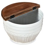 vidaXL Măsuță de cafea în formă de butoi alb lemn masiv reciclat