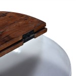 vidaXL Măsuță de cafea, alb, lemn masiv reciclat, formă bol vidaXL Măsuță de cafea, alb, lemn masiv reciclat, formă bol