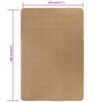 vidaXL Covor de iută cu spate din latex, 120 x 180 cm, natural vidaXL Covor de iută cu spate din latex, 120 x 180 cm, natural
