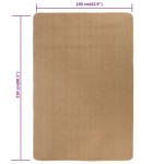 vidaXL Covor de iută cu spate din latex, 160 x 230 cm, natural vidaXL Covor de iută cu spate din latex, 160 x 230 cm, natural