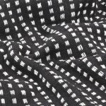 vidaXL Pătură decorativă cu pătrățele, bumbac, 160 x 210 cm, negru