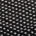 vidaXL Pătură decorativă cu pătrățele, bumbac, 160 x 210 cm, negru