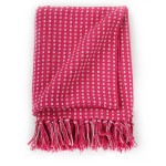 vidaXL Cuvertură cu pătrățele, bumbac, 160 x 210 cm, roz vidaXL Cuvertură cu pătrățele, bumbac, 160 x 210 cm, roz